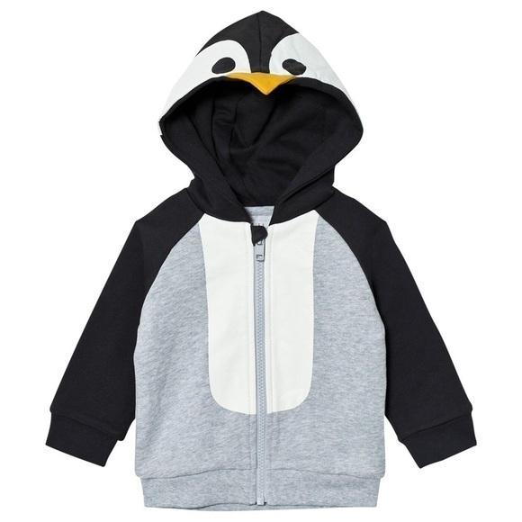 Stella McCartney Kids Other - Stella Maccartney Baby Gray Penguin Hoodie Sweater 3 M